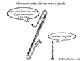 clarinet, cartoon, humor, Brice Mallier