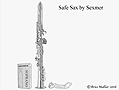 soprano saxophone, cartoon, humor, Brice Mallier